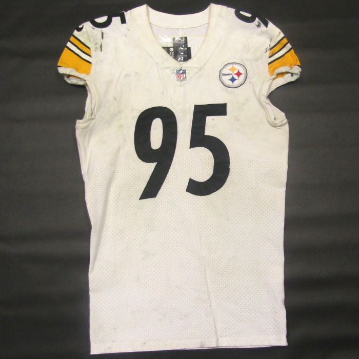 pittsburgh steelers 95 chris wormley 2022 game used unlaundered away jersey vs philadelphia 10.30.22 Collection - Steelers Jerseys & Hats | Steelers Fan Gear